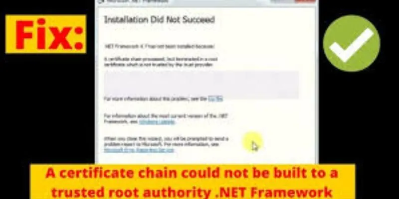 Hướng Dẫn Fix Lỗi .NET Framework 